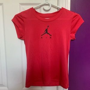 Nice red jordan shirt❤️